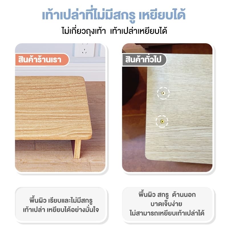 ที่วางเท้า 30*24*15cm ที่พักขา บรรเทาความเหนื่อยล้า แช่เท้า นวดฝ่าเท้า ที่พักเท้าใต้โต๊ะ Footrest รูปที่ 5