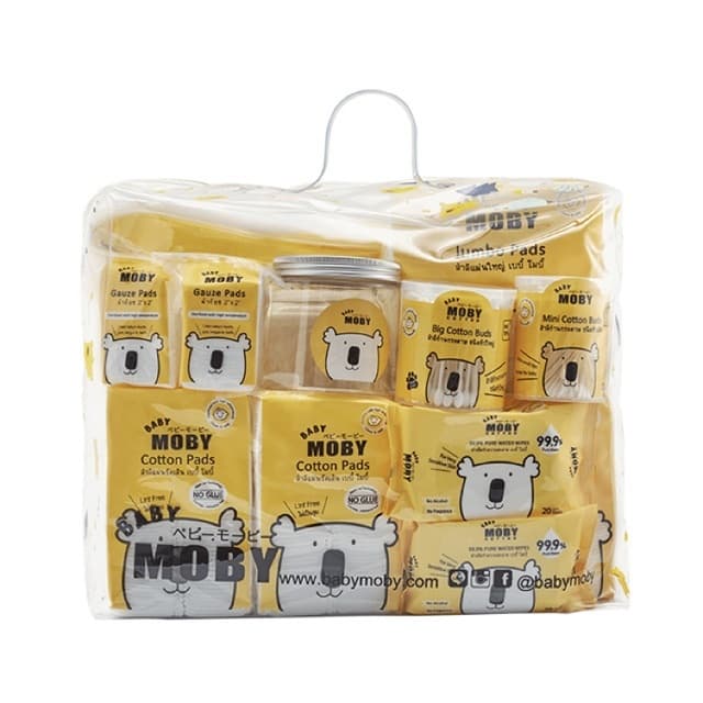 ส่งด่วนพิเศษไม่มีวันหยุด Moby เซตกระเป๋าสำลีสำหรับคุณลูก Newborn Essential รูปที่ 4