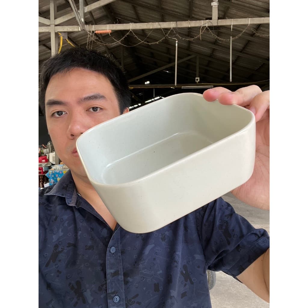ถาดอบขนม ถาดลาซานญา ถาดเซรามิค สี่เหลี่ยมจัตุรัส 6 นิ้ว สีพาสเทล ออกใบกำกับภาษีได้ รูปที่ 9