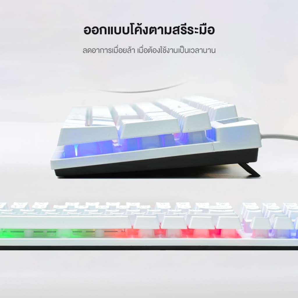 ชุดแป้นพิมพ์และเมาส์ ไฟสีรุ้ง สาย usb Gaming USB Keyboard mouse Rainbow RGB LED Illuminated เซตคีย์บอร์ด+เมาส์ รูปที่ 6