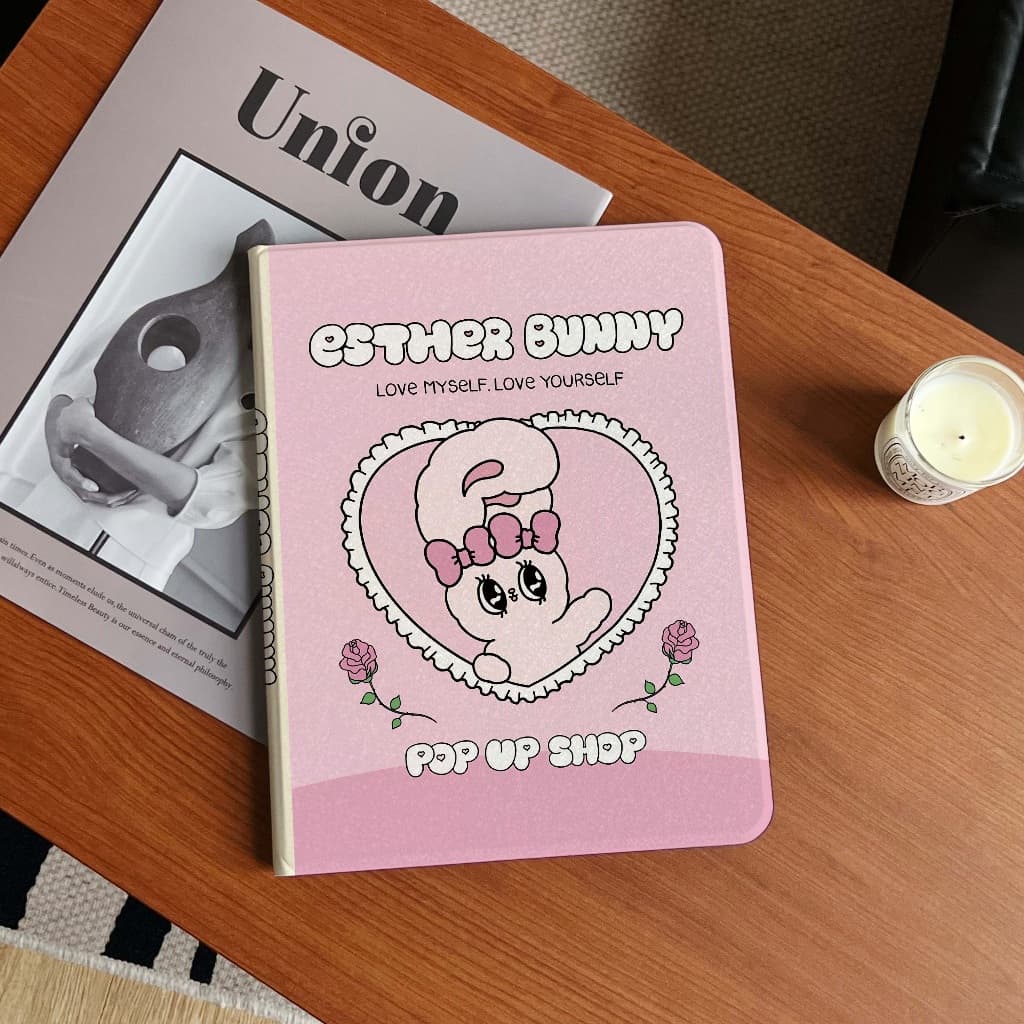 24 ชั่วโมงเคสป้องกัน iPad estherbunny-HEART Gen12 นุ่ม Air8พร้อมถาดใส่ปากกา เคสไอแพดgen11 Air7 AIR6 รูปที่ 6