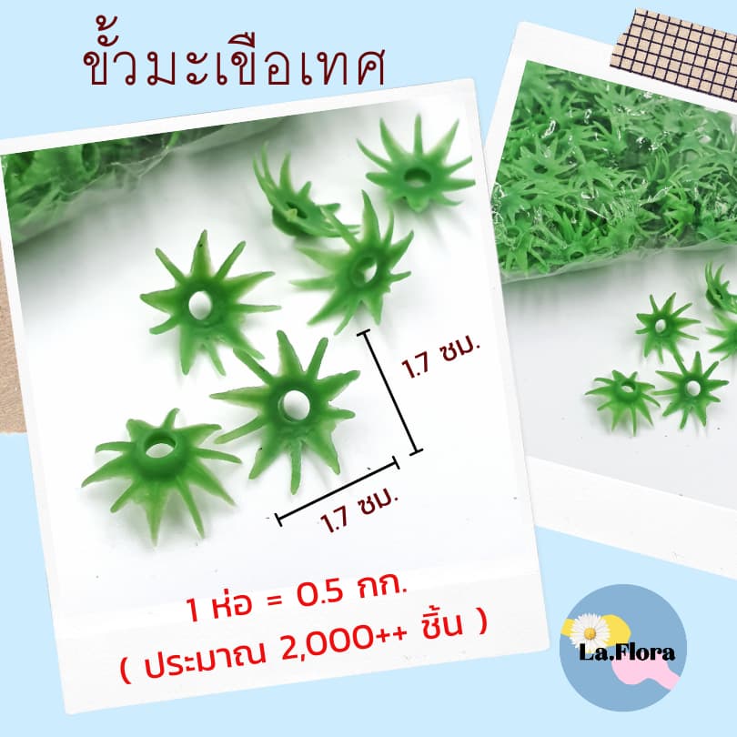 ขั้วดอกไม้พลาสติก แพ็ค100ชิ้น ก้นดอกไม้ ขั้วชบา ขั้วมะเขือเทศ ขั้วสตอเบอรี่ ขั้วกุหลาบ ขั้วมะเขือ ก้นกุหลาบ พับเหรียญ รูปที่ 4
