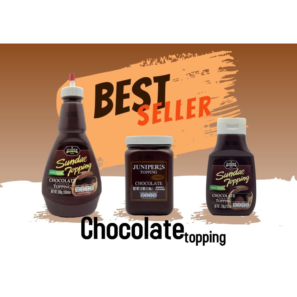 Juniper Chocolate Topping 1.2KG(จูนิเปอร์ ช็อกโกแลต ท็อปปิ้ง 1.2 กิโลกรัม)***จำกัดการสั่งซื้อ 8กระปุก/ออเดอร์*** รูปที่ 1
