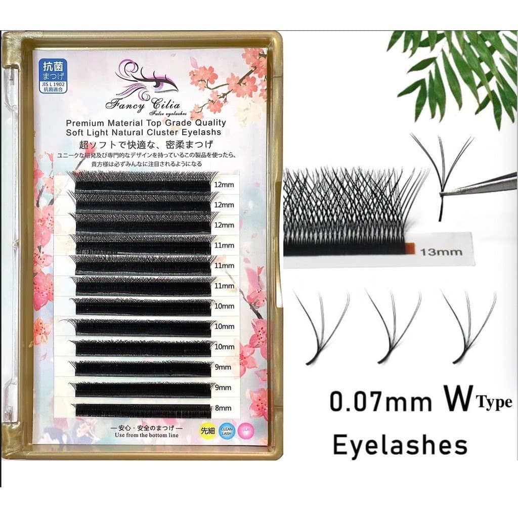 ส่งใวในไทย ขนตา 3D ขนตา W ขนนุ่ม ขนาด0.07mm มีเคิฟC,D มีความยาว8-15mm รูปที่ 1