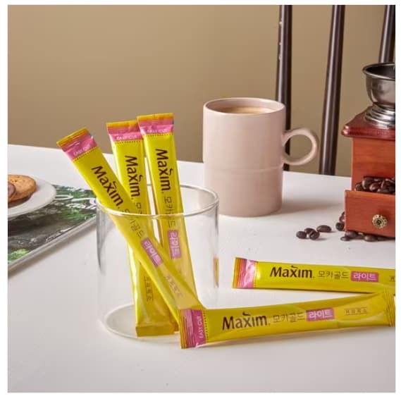 Maxim กาแฟ Maxim Coffee 100 ซอง Mocha Gold Mild นำเข้าจากเกาหลี กาแฟเกาหลีสำเร็จรูป 맥심 รูปที่ 8