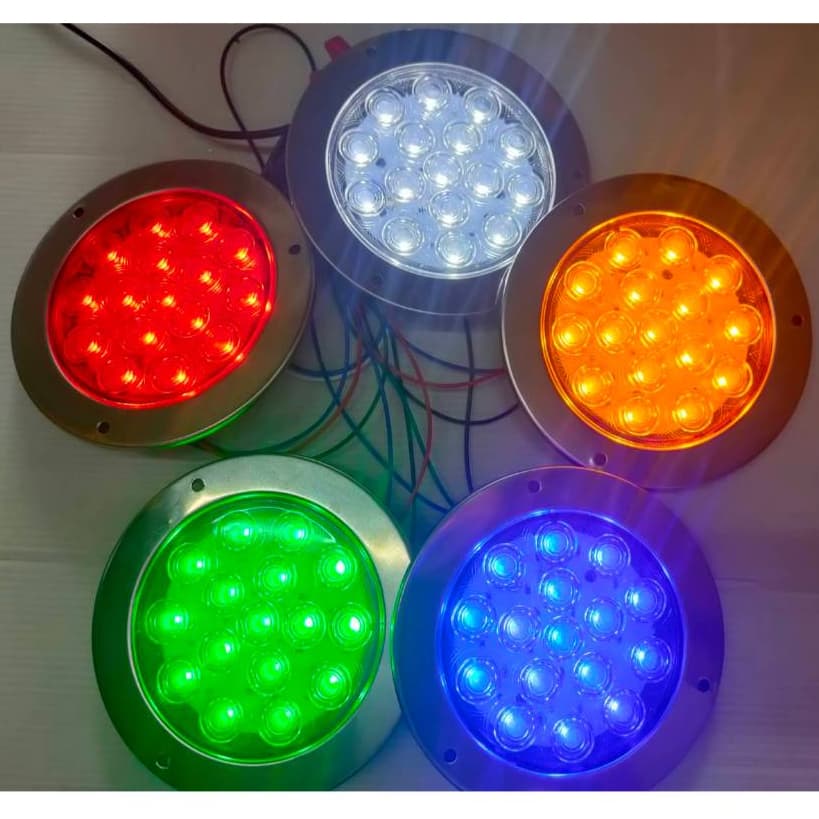 ไฟท้าย LED ไฟท้ายกลมขอบสแตนเลส 304 ขนาด 14 cm ไฟ 12-24v รูปที่ 7
