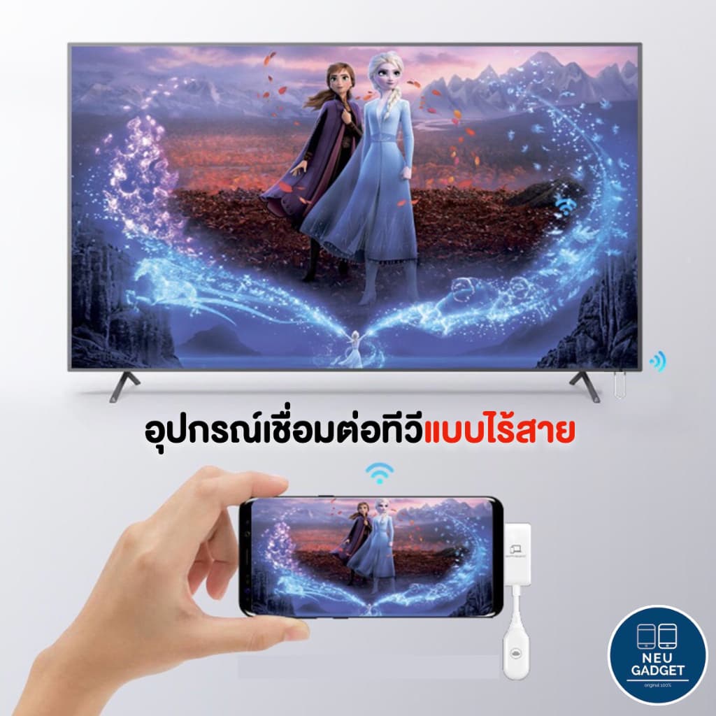 อุปกรณ์แชร์หน้าจอไร้สาย 1080P HDTV to Type-C HDMI Wireless Transmitter Receiver รับสัญญาณถึง 50 เมตร รูปที่ 3