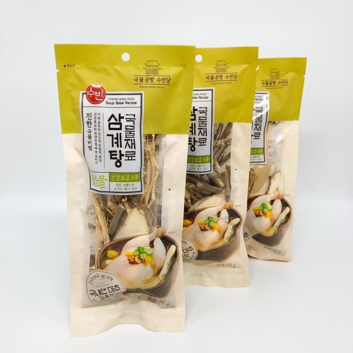 ไก่ตุ๋นโสมเกาหลี เครื่องโสมพร้อมปรุง 1ชุด 70g ซัมกเยทัง 삼계탕 Samgyetang รูปที่ 4