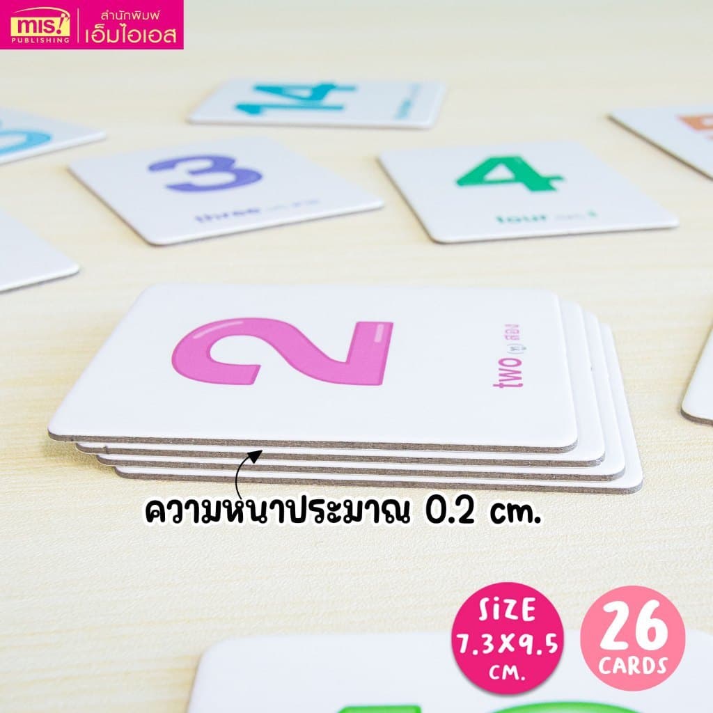 Flash Cards : Number 1-20 แฟลชการ์ดเรียนรู้ตัวเลข 20 ใบ ขนาดกะทัดรัด รูปที่ 8