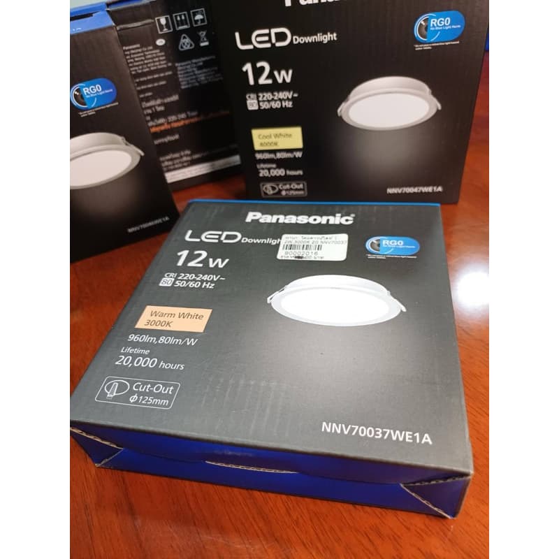 Panasonic® LED Downlightโคมดาวน์ไลท์ฝังฝ้าขนาด6w,9w,12w,15w,18w,24w.แสงเดย์,แสงวอร์ม,แสงคูลไวท์ รูปที่ 3