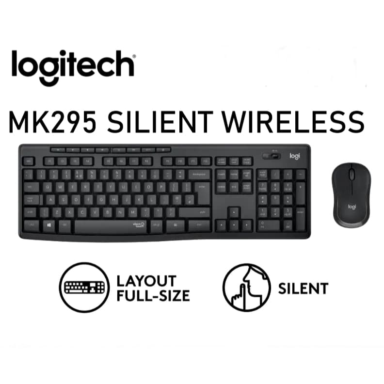 Logitech MK295 Combo Wireless Mouse and Keyboard SilentTouch - คีย์ Th / Eng รูปที่ 1