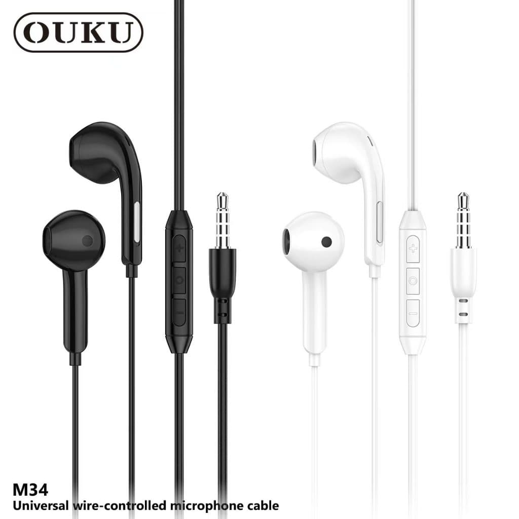 หูฟัง OUKU M34 หูฟังแบบมีสาย พร้อมไมค์ สำหรับ Aux 3.5mm.คุยโทรศัพท์ได้ ฟังเพลง คุณภาพเสียงดี รูปที่ 7
