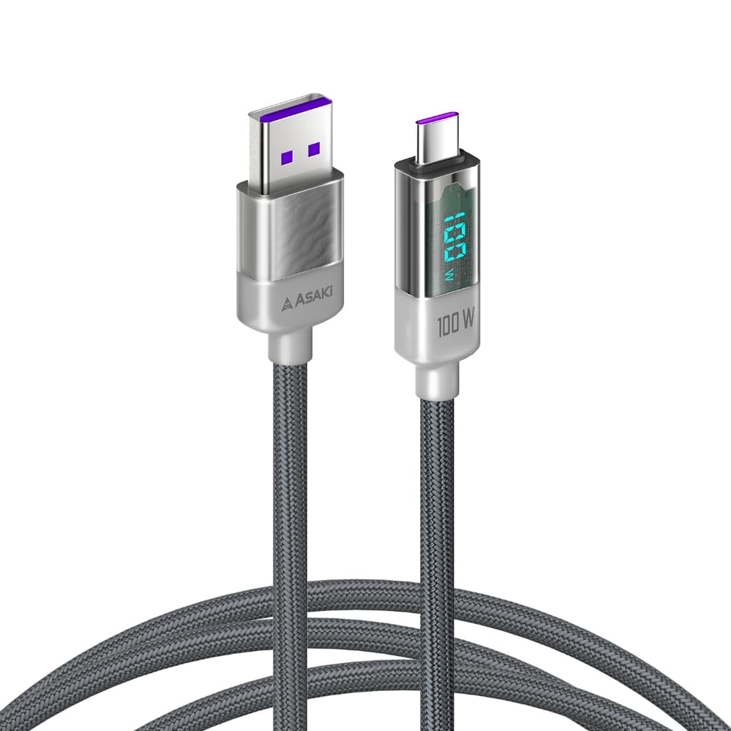 Asaki Type-C USB Charging Cable สายชาร์จไทป์ซี ชาร์จเร็ว 100w ยาว 1.5 เมตร รุ่น A-2314 - รับประกัน 1 ปี รูปที่ 7