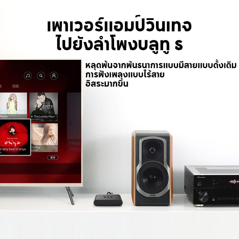 อุปกรณ์รับสัญญาณบลูทูธ 4 in1 Bluetooth 5.2 NFC U Disk RCA 3.5 มม. AUX USB เอาต์พุตคู่สเตอริโอ รถ การโทรแบบแฮนด์ฟรี รูปที่ 6