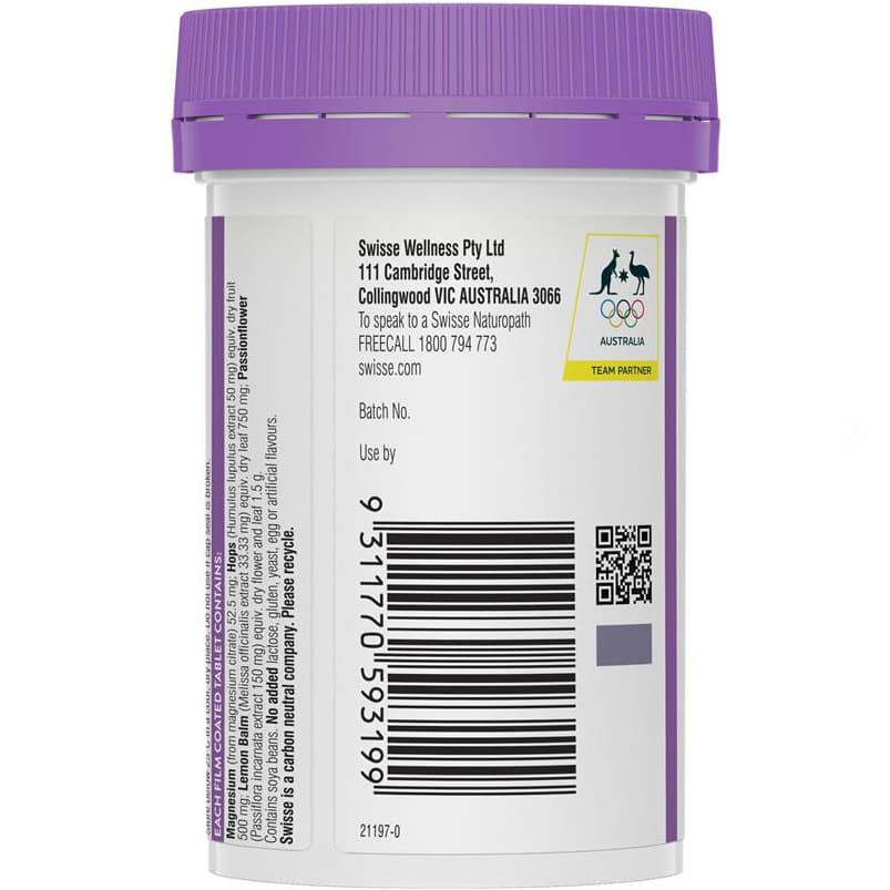 Swisse Ultiboost Relax & Sleep 60 Tablets ลดความเครียด ช่วยการนอนหลับ รูปที่ 4