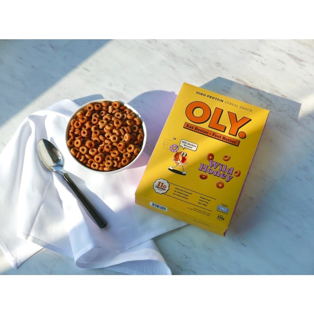 OLY. High Protein Cereal Wild Honey Flavor 210 g ซีเรียลโปรตีนสูง รสน้ำผึ้ง รูปที่ 6