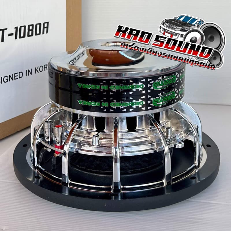 GRATIA ซับวูฟเฟอร์ 10นิ้ว โครงชุบ GT-1080A ลำโพงซับ SUBWOOFER แม่เหล็ก180หนา20x2ชั้น ว้อย75มิล เบสหนัก ซับโหดๆ รูปที่ 4