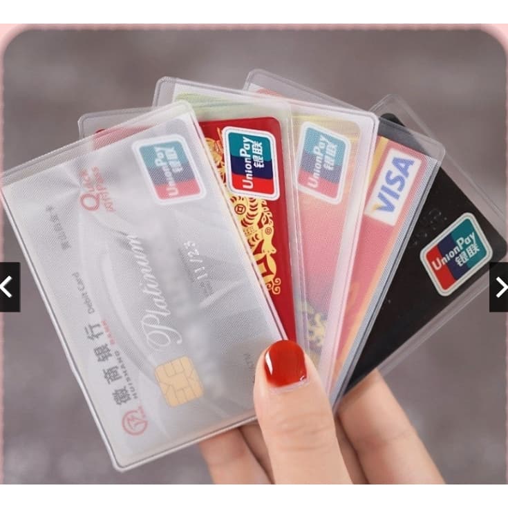 1 ชิ้น ปกบัตร PVC ปกบัตร IC เคลือบด้าน ป้องกันแม่เหล็ก บัตรประจําตัว รูปที่ 6
