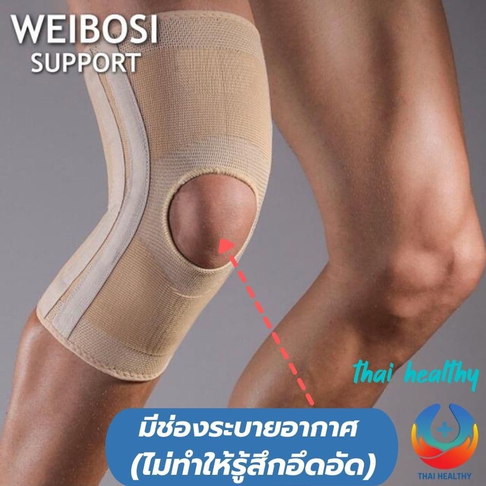ผ้ารัดหัวเข่า ที่รัดหัวเข่า สายรัดเข่า สายรัดพยุงเข่า knee support ช่วยซัพพอร์ตเข่าและพันเข่าแก้ปวดเข่า รูปที่ 3