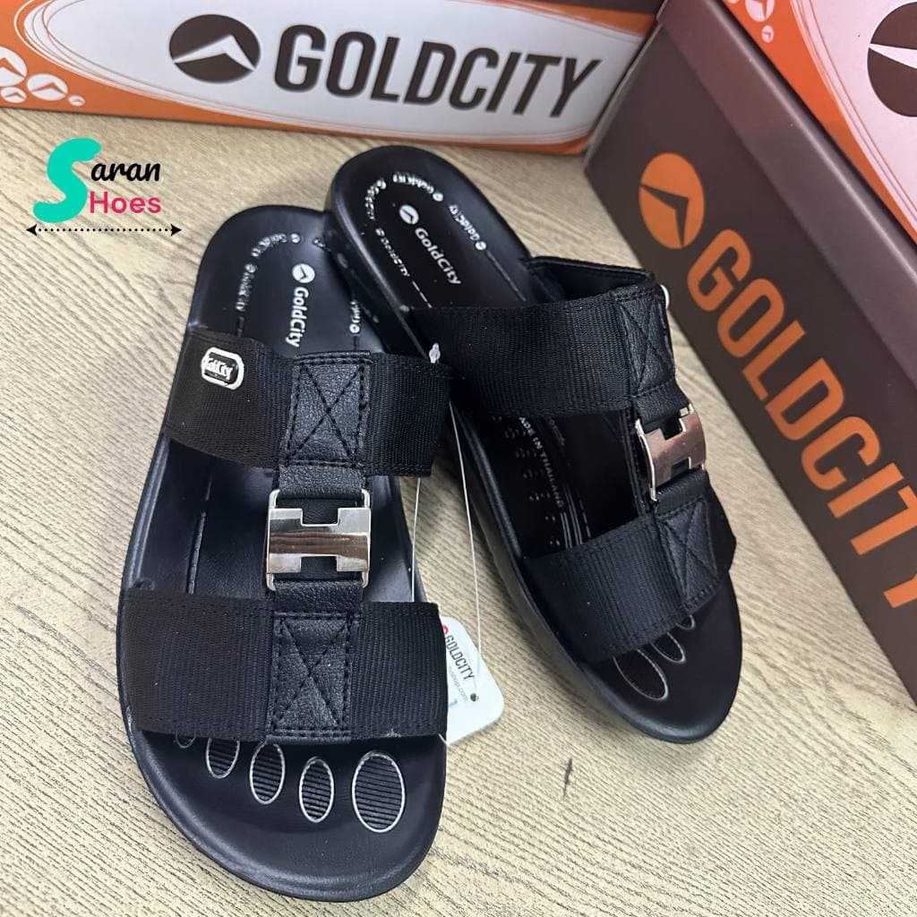 G201 รองเท้าแตะ Goldcity สีดำ ไซต์ 38-45 รูปที่ 2