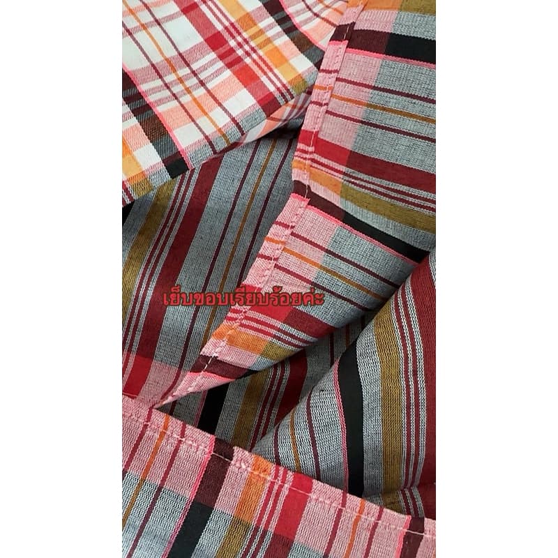ผ้าขาวม้าใส่กล่องพร้อมโบว์*สุ่มสีผ้าขาวม้า**ขนาดผ้า 80*190ซม เย็บขอบแล้ว รูปที่ 3