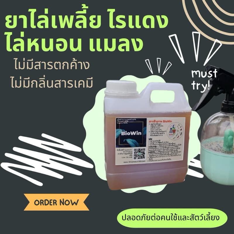 ‼สาร BioWin กำจัดเพลี้ยแป้ง เพลี้ยหอย เพลี้ยไฟ ไรแดง ไล่หนอน ไล่แมลง รูปที่ 3