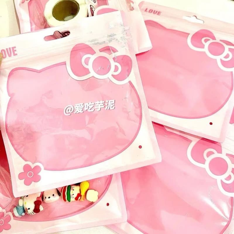 !ถุงซิปล็อค ลายการ์ตูนคิตตี้ kitty แพค10ชิ้น สีชมพู ซองน่ารัก รูปที่ 7