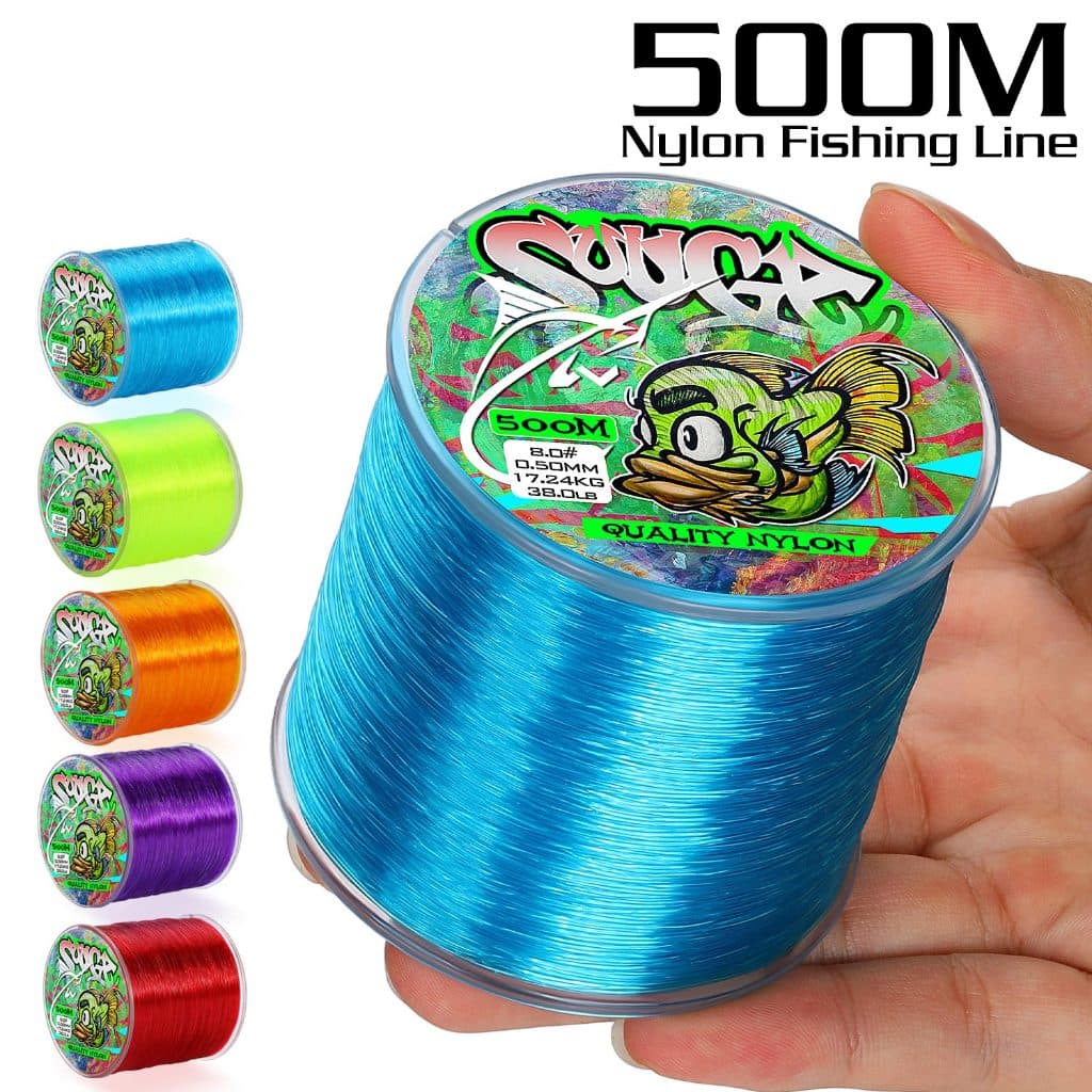 Sougayilang สายตกปลา 500M Super Strong 5 สีไนล่อนตกปลาพร้อมกล่องสำหรับการแข่งขันตกปลา รูปที่ 3