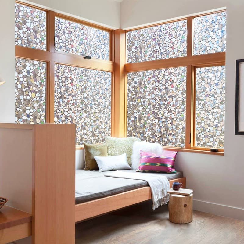 ฟิล์มติดกระจกสุญญากาศ Window film 45/60/90 x 2m PVC สติ๊กเกอร์ติดกระจก ประตู หน้าต่าง มีให้เลือกหลายลาย รูปที่ 2
