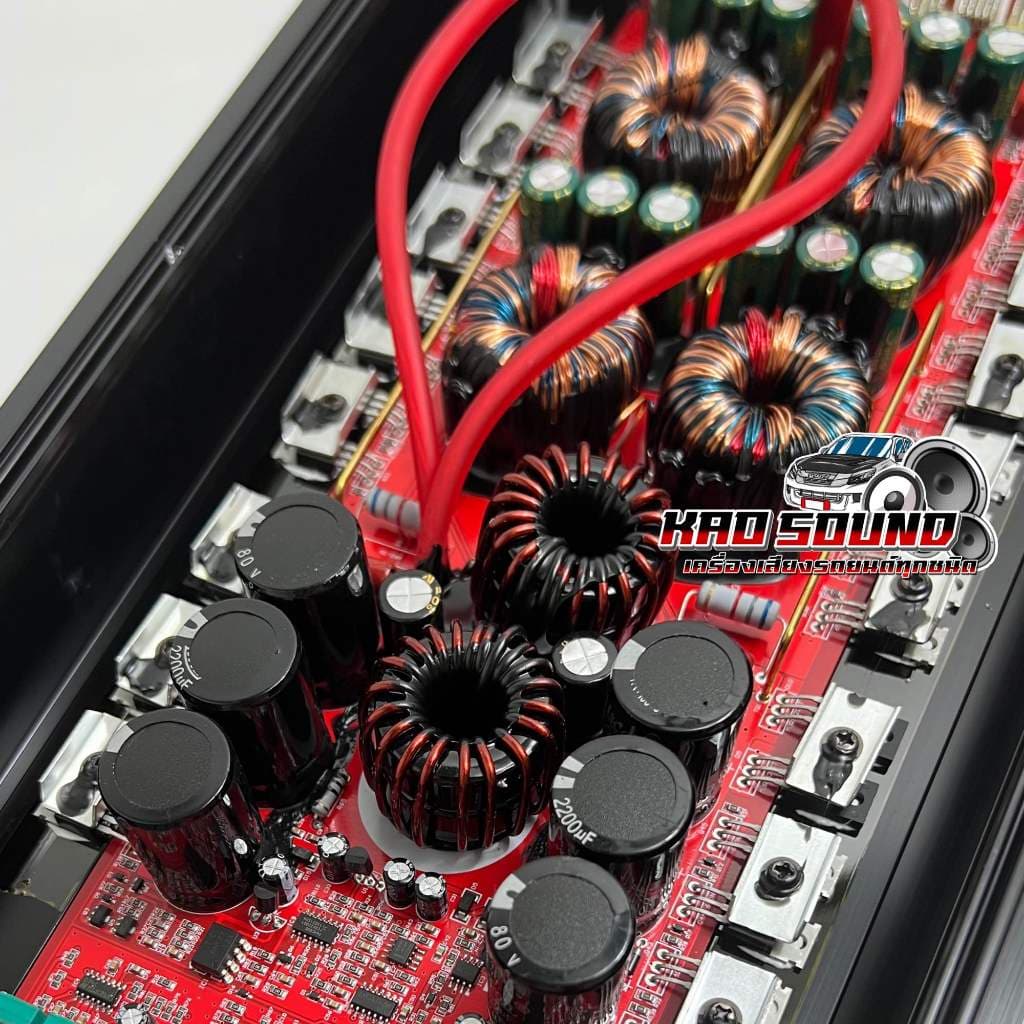 เพาเวอร์ แอมป์ขับซับ รุ่น K-5800.1 เพาเวอร์แอมป์ ขับซับ CLASS-D 5000Watts คาปาใหญ่6ลูก ไส้แน่นๆ มัดไฟใหญ่4ลูก เบสหนัก รูปที่ 6