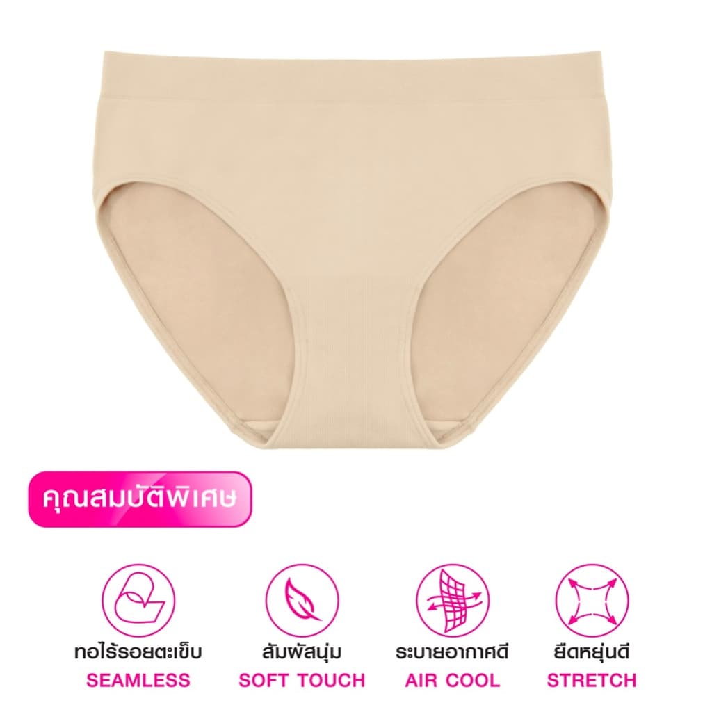 CHERILON เชอรีล่อน กางเกงใน ครึ่งตัว Cool & Soft ใส่เย็น บางเบา นุ่มสบาย ยืดขยายได้มาก ไม่อึดอัด ไม่เข้าวิน CII-UHCS01 รูปที่ 6