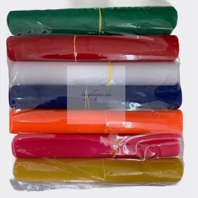 ผ้า3สี ผ้าสามสี ผ้าเจ็ดสี ผูกศาล และ สิ่งศักดิ์สิทธิ์ สีชมพู เหลือง เขียว แดง ขาว น้ำเงิน ส้ม รูปที่ 7