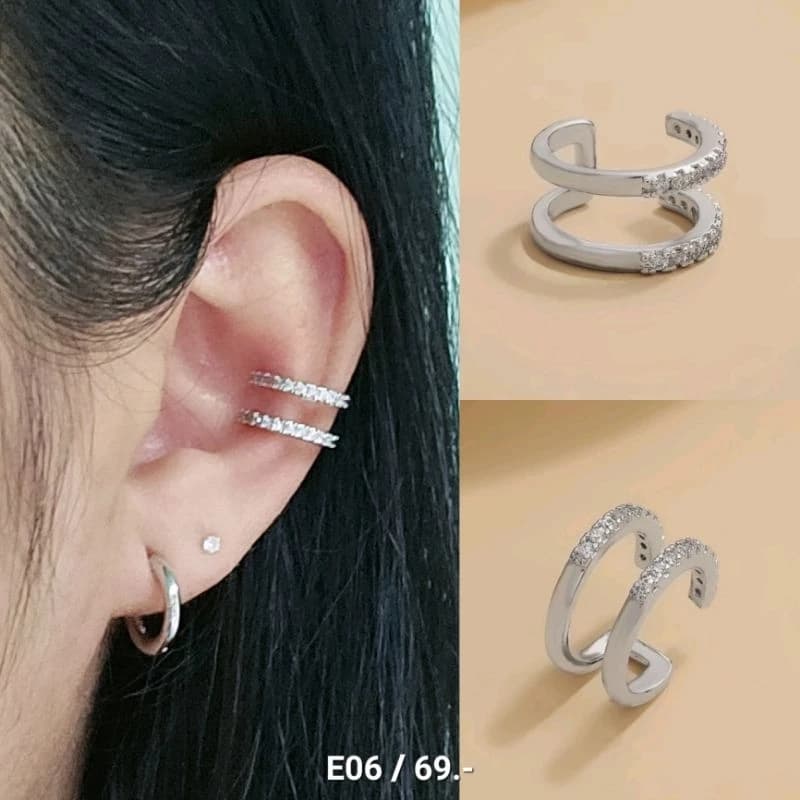𝐄𝐚𝐫 𝐜𝐮𝐟𝐟 • เอียคัพ สองชั้น ใส่สวย มี4สีให้เลือก • E06 รูปที่ 1
