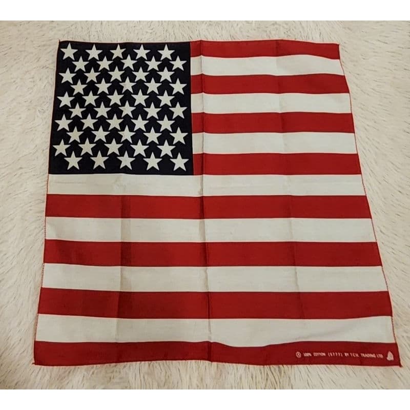 ผ้าเช็ดหน้า ลายธงชาติ โพกหัว ผ้าพันคอ ขนาด 51 x 51 cm. เนื้อผ้า cotton 100% รูปที่ 5