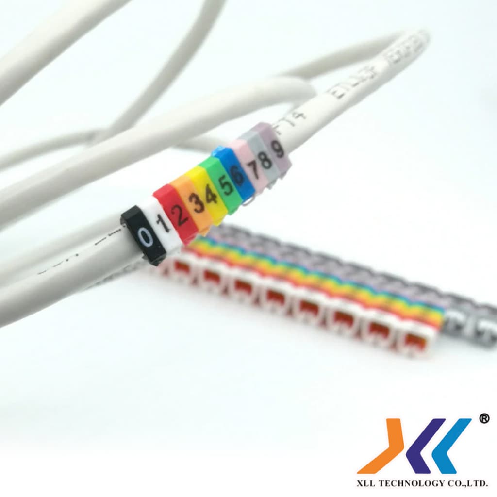 ตัวเลขมาร์ค สาย lan CAT6 ขนาด6-8mm. Cable Markersแบบแข็ง0-9อย่างละ10 ตัว รูปที่ 3
