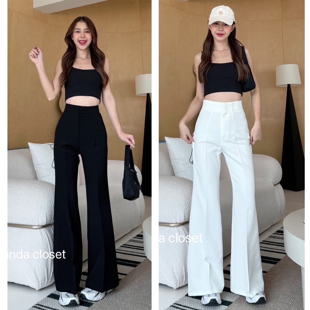 new collection PD14 กางเกงแฟชั่นขาม้าผ้าไอด้าเอวสูงพร้อมส่ง สวยเปะมาก ตรงปกแน่นอนจ้า