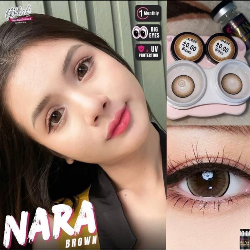 คอนแทคเลนส์ wink Nara ตาหวาน ขนาดตาโต กรองแสง เลนส์นิ่ม ใส่สบาย รูปที่ 5