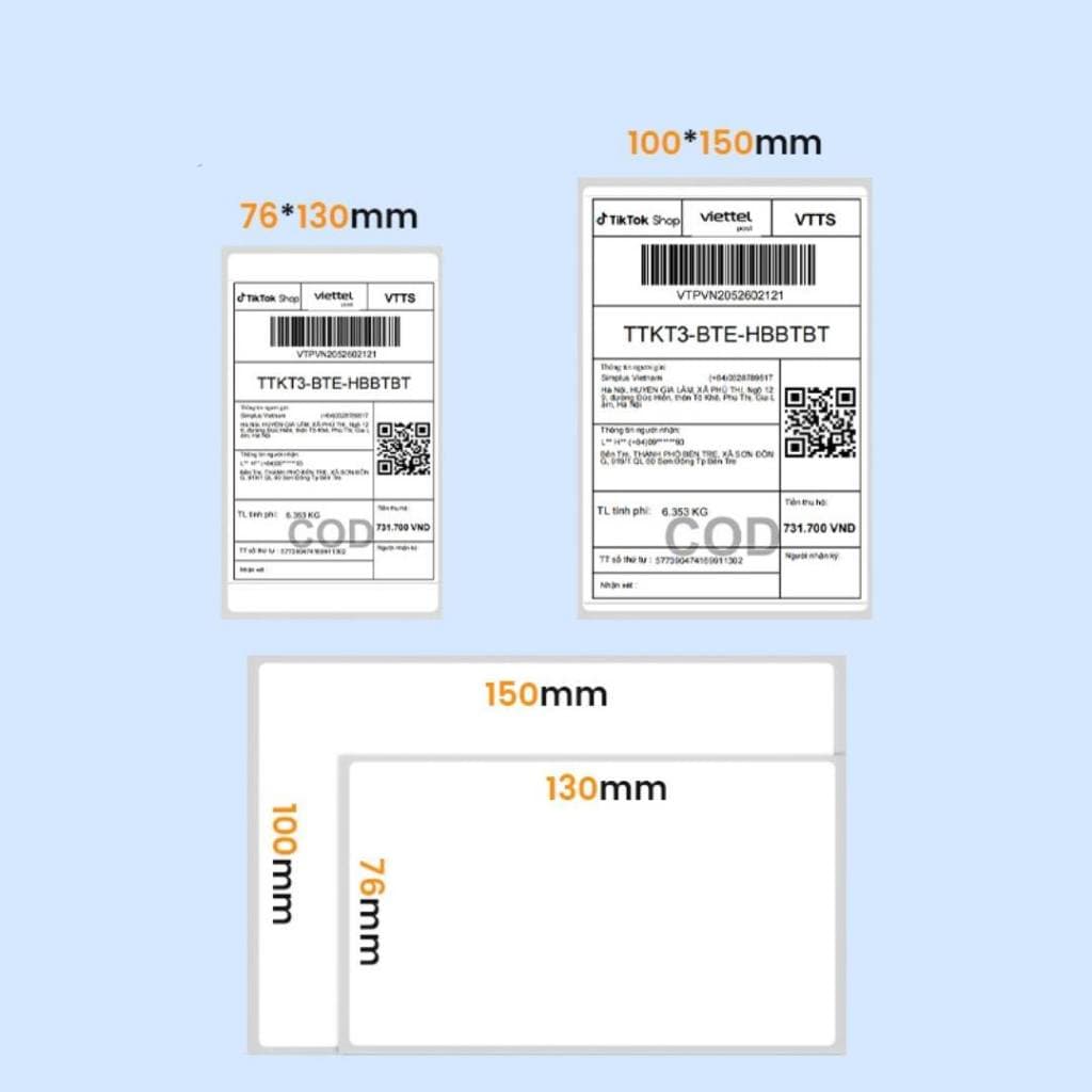 สติ๊กเกอร์ความร้อน กระดาษสติกเกอร์ ลาเบล ใบปะหน้า ลาเบล สินค้าคุณภาพ label sticker รูปที่ 5