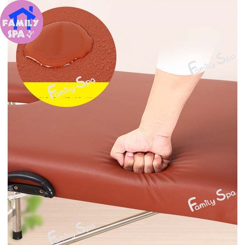 เตียงนวด SPA ใช้นวดตัว พับเก็บได้ สปา เสริมสวย Body Massage สักคิ้ว โครงสแตนเลส เบาะหนังPU สีดำ รูปที่ 3