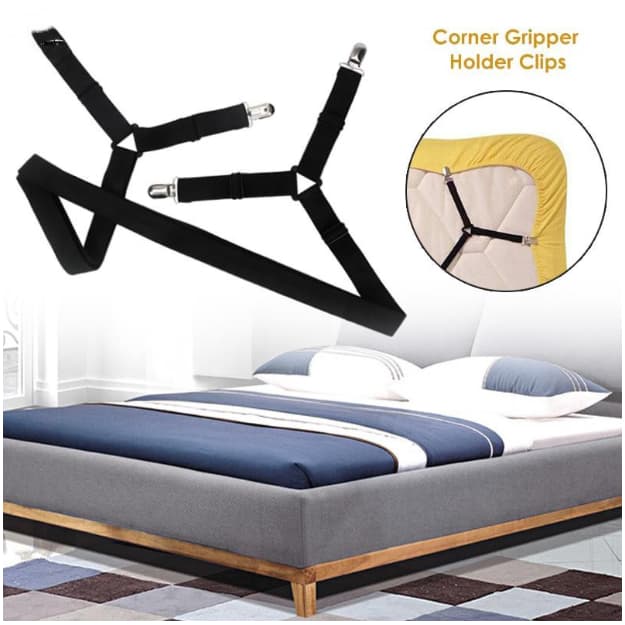 Bed Clip ยึดผ้าให้ตึงไม่ลืนหลุด สายรัดมุม 4 ชิ้น ใช้ได้กับเตียงทุกขนาด ผ้าคลุมเตียง คลุมโต๊ะ โซฟา แบบอเนกประสงค์ รูปที่ 2