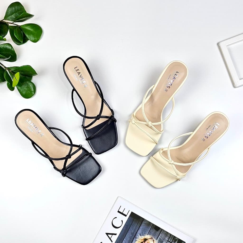รองเท้าส้นสูง รองเท้าส้นตึก 2 นิ้ว รุ่น EVE รองเท้าแตะส้นสูง ไซส์ใหญ่ 36-41 พื้นนุ่มใส่สบาย รูปที่ 9