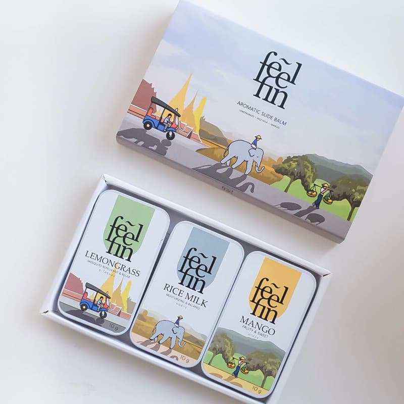 FeelFin - อโรม่าบาล์ม Land of Smile Collection Aromatic Slide Balm รูปที่ 4