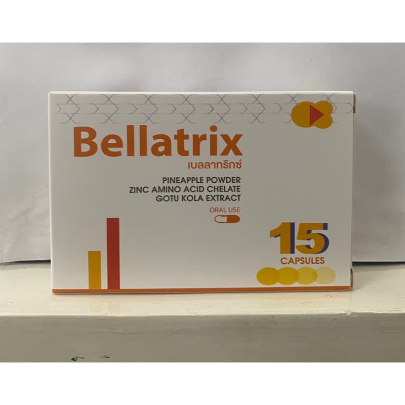 Bellatrix 15แคปซูล เบลลาทริกซ์ 15แคปซูล ใบบัวบกและซิงค์ รูปที่ 1