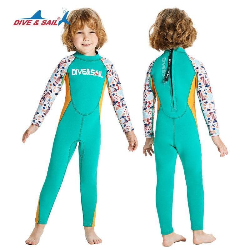 ชุดว่ายน้ำเด็ก ผู้ชาย เก็บอุณหภูมิ Swimsuite กันหนาวกันแดด 2.5mmMMLanLaส่งในไทย รูปที่ 7