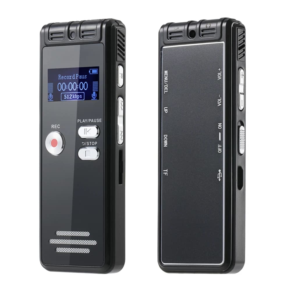 เครื่องอัดเสียง 16/32/64GB WAV/MP3 การบันทึกเสียงไร้สูญเสีย 1536K ไร้เสียงรบกวน เครื่องบันทึกเสียง รูปที่ 2