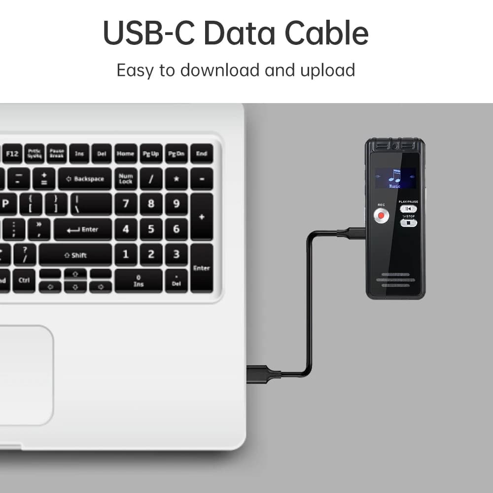 เครื่องอัดเสียง 16/32/64GB WAV/MP3 การบันทึกเสียงไร้สูญเสีย 1536K ไร้เสียงรบกวน เครื่องบันทึกเสียง รูปที่ 8