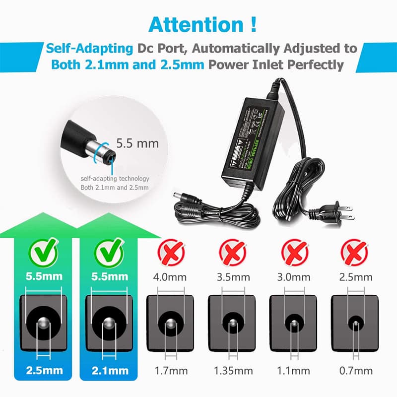 อะแดปเตอร์ 12โวล์ท5แอมป์ AC / DC Adapter 12V 5A หม้อแปลง อะแดปเตอร์จ่ายไฟฟ้า สายยาว 1 เมตร ขนาด5.5mm*2.5mm รูปที่ 4
