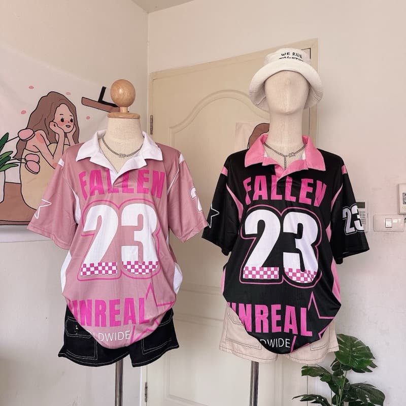 เสื้อกีฬาคอปก เสื้อโปโล เสื้อกีฬาสกรีนลาย ใส่ได้ทั้งชายและหญิง รูปที่ 5