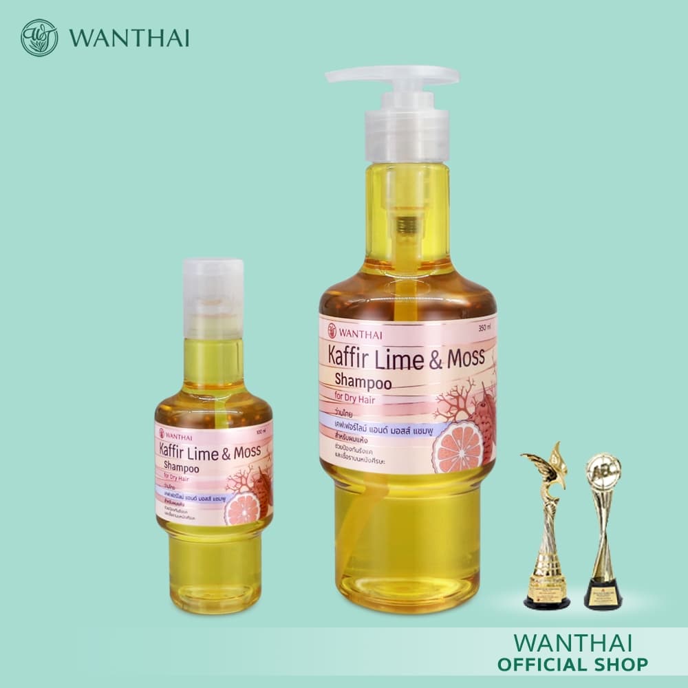 Wanthai เคฟเฟอร์ไลม์ & มอสส์ แชมพู l มะกรูด ลดอาการคัน ขจัดรังแค รักษาเชื้อราบนหนังศีรษะ รูปที่ 5