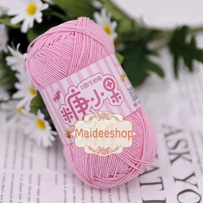 ไหมพรมคอตตอน+อะคริลิค 2Ply เกรดพรีเมี่ยม ไหมพรมเส้นเล็ก 1.3-1.5 mm. น้ำหนัก 40กรัม ไหมมีความนิ่ม นุ่ม ไม่ขึ้นขนค่ะ รูปที่ 9